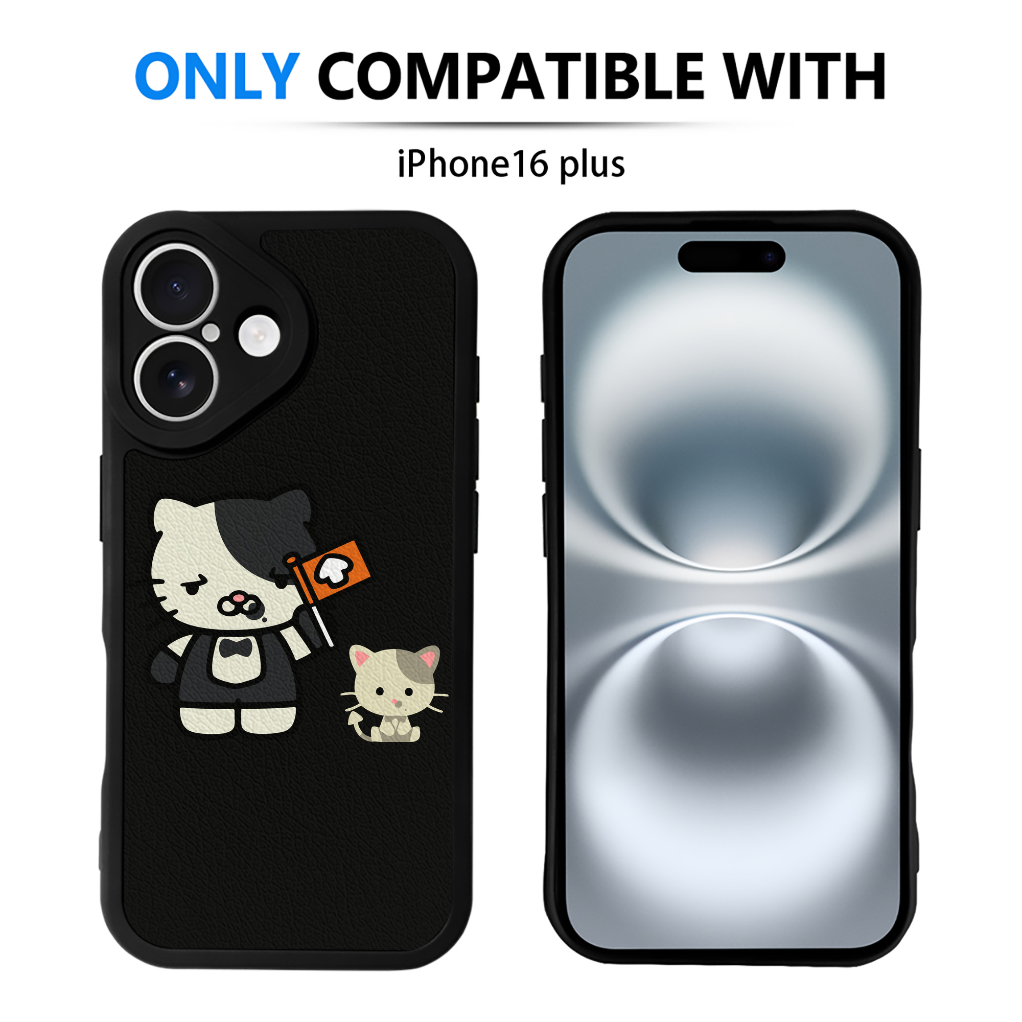 （画像用） Hello Kitty ハローキティ 【iPhone 16シリーズ対応】シリコンスマホケース（レザー調） 材質：シリコン